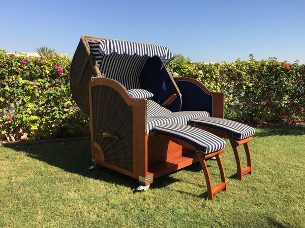 SOLD - Traditional Mahogany Strandkorb