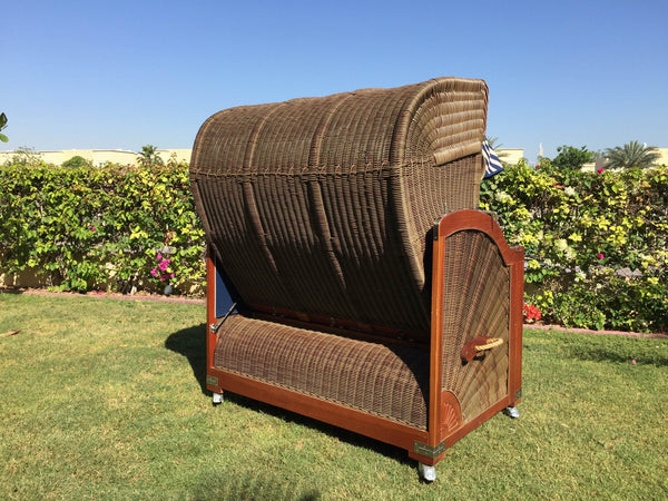 SOLD - Traditional Mahogany Strandkorb